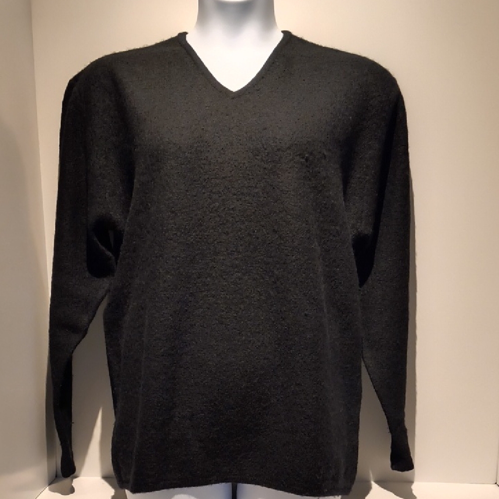 Gap Men's Charcoal Sweater V-Neck Pullover Large Wool